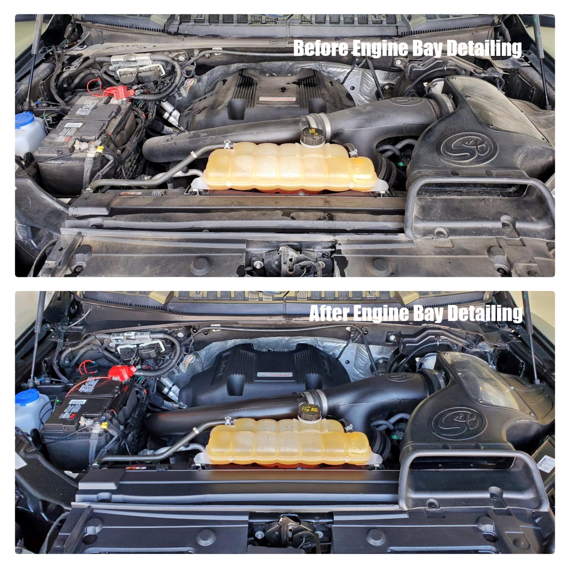 Before and after Engine Bay Detailing_Renegade Auto Spa